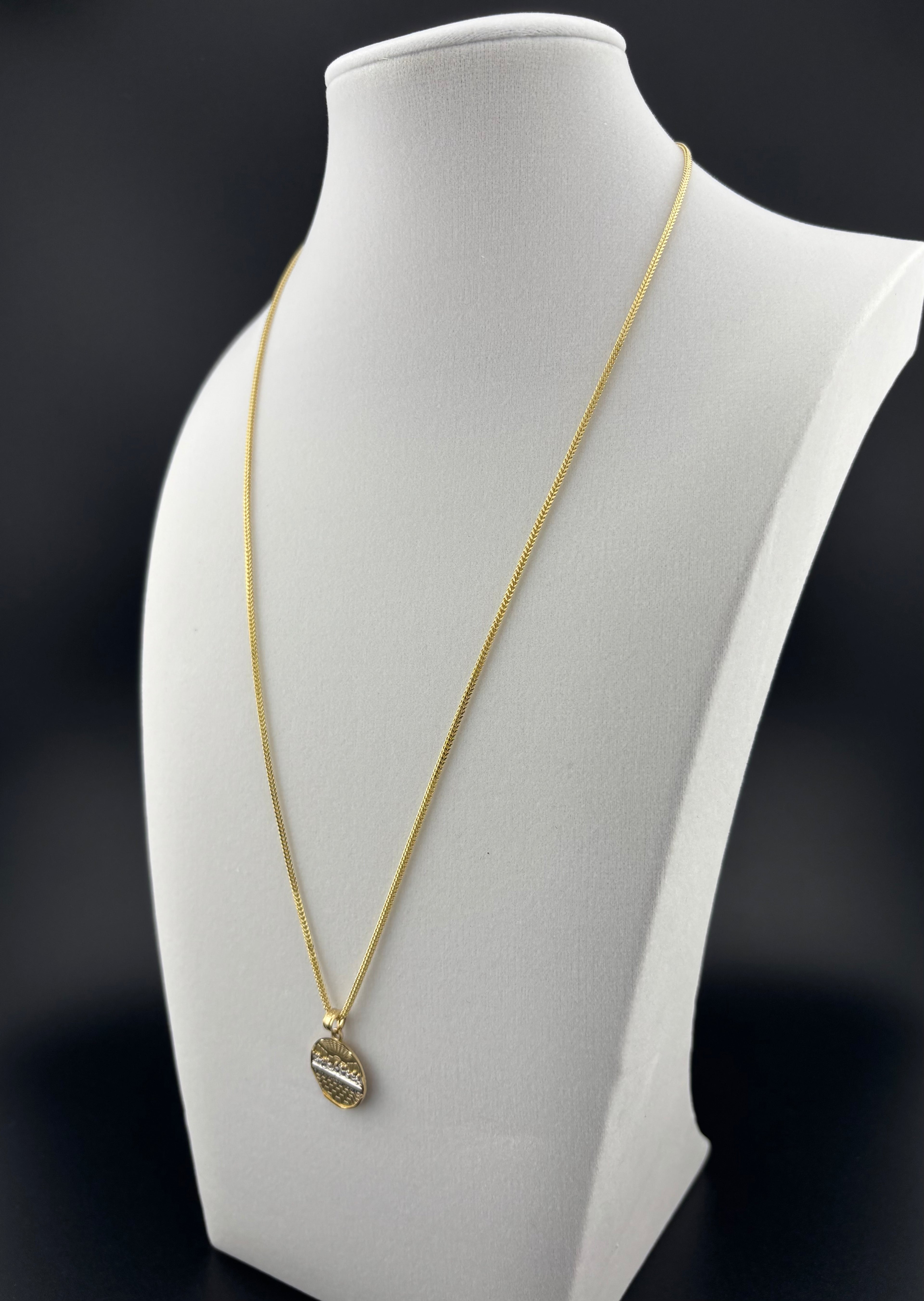 Cadena de Oro 10k estilo Franco con Dije de La Última Cena