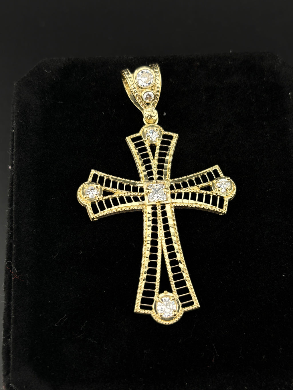Oro 10K Dije de Cruz